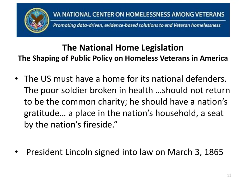 the national home legislation the shaping