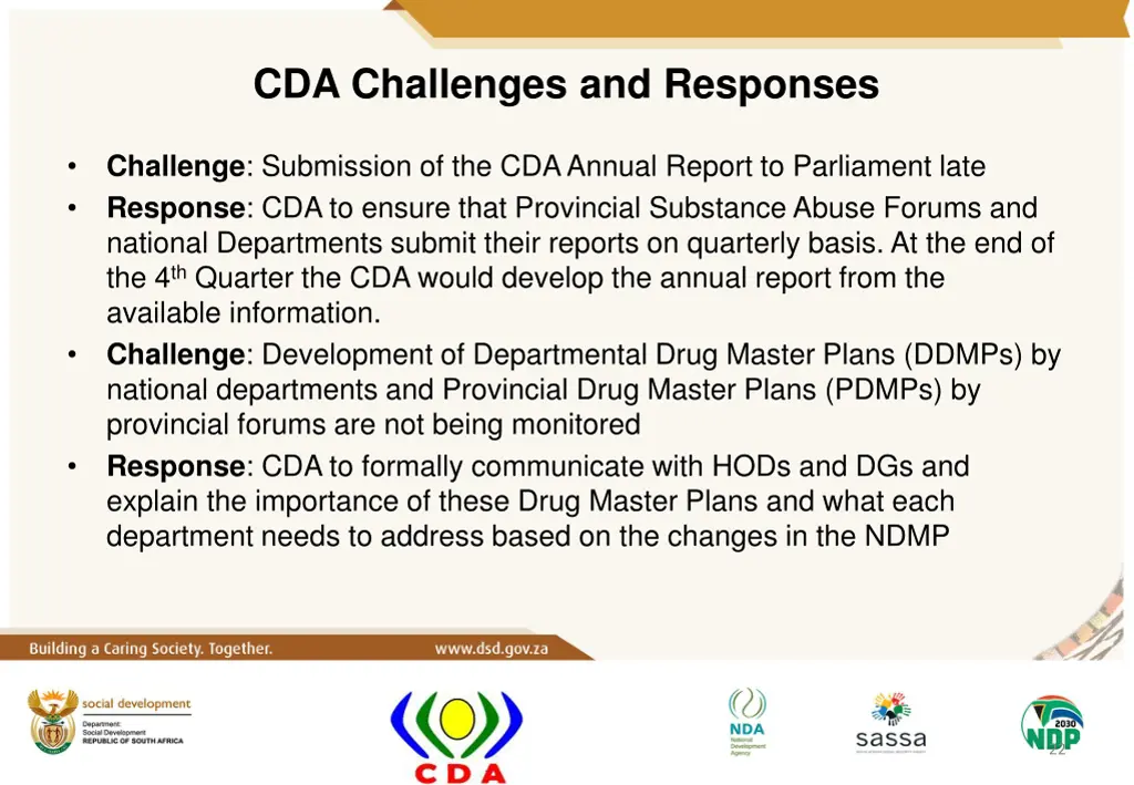 cda challenges and responses