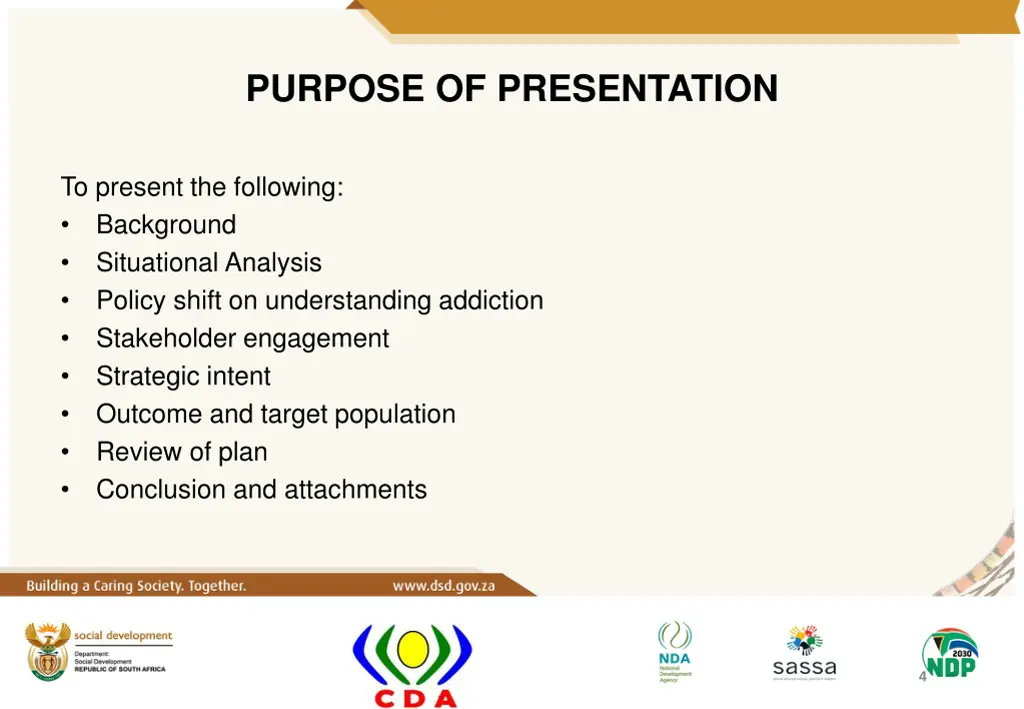 purpose of presentation