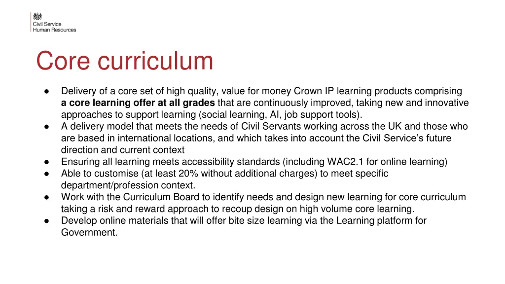 core curriculum