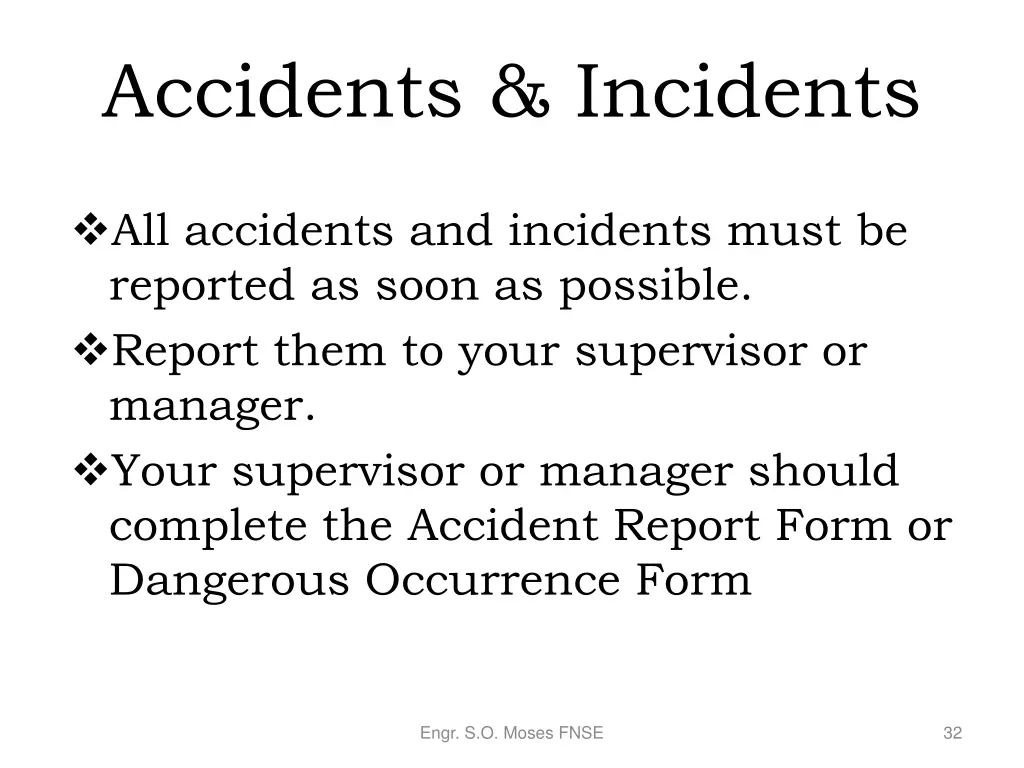 accidents incidents