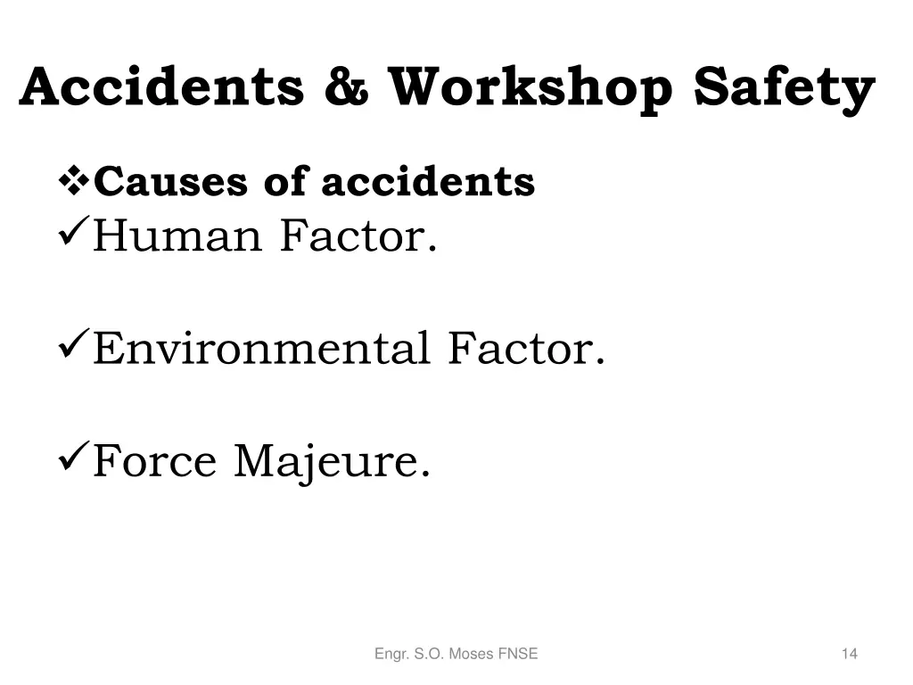 accidents workshop safety 2