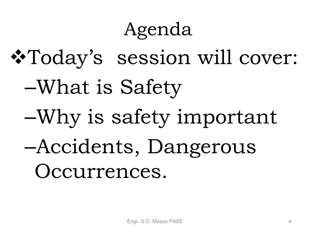 agenda