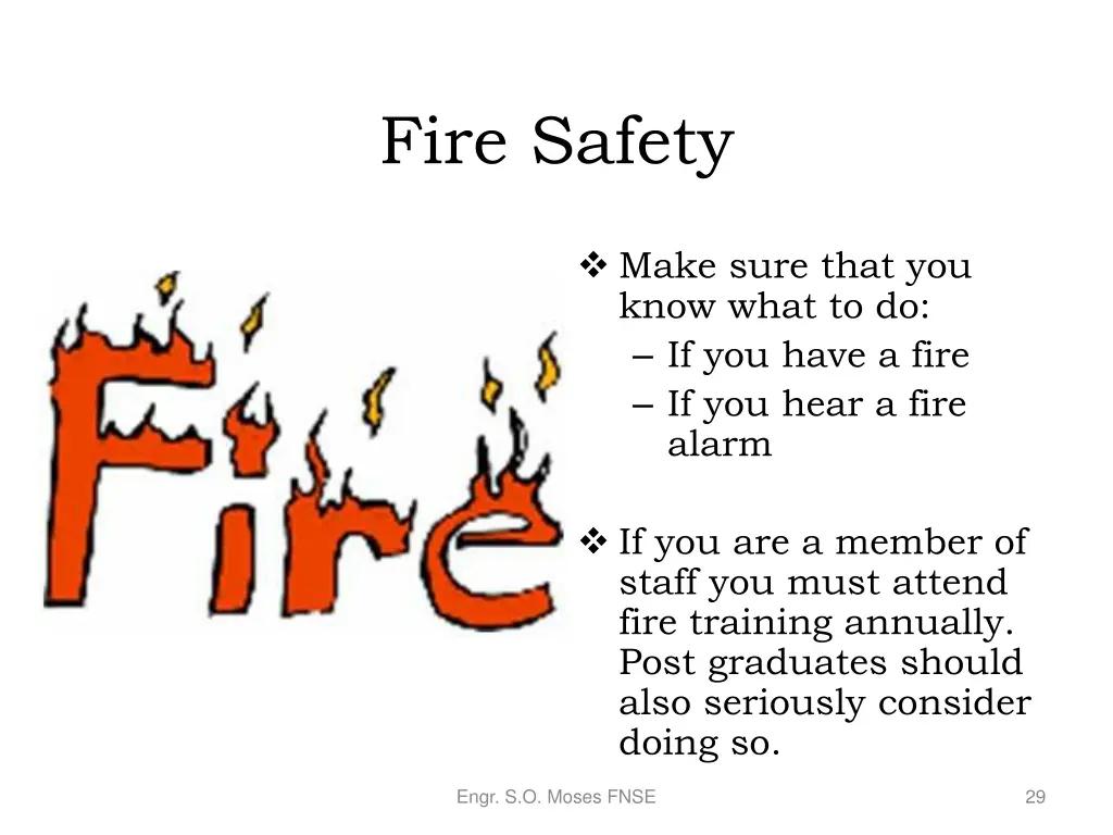 fire safety