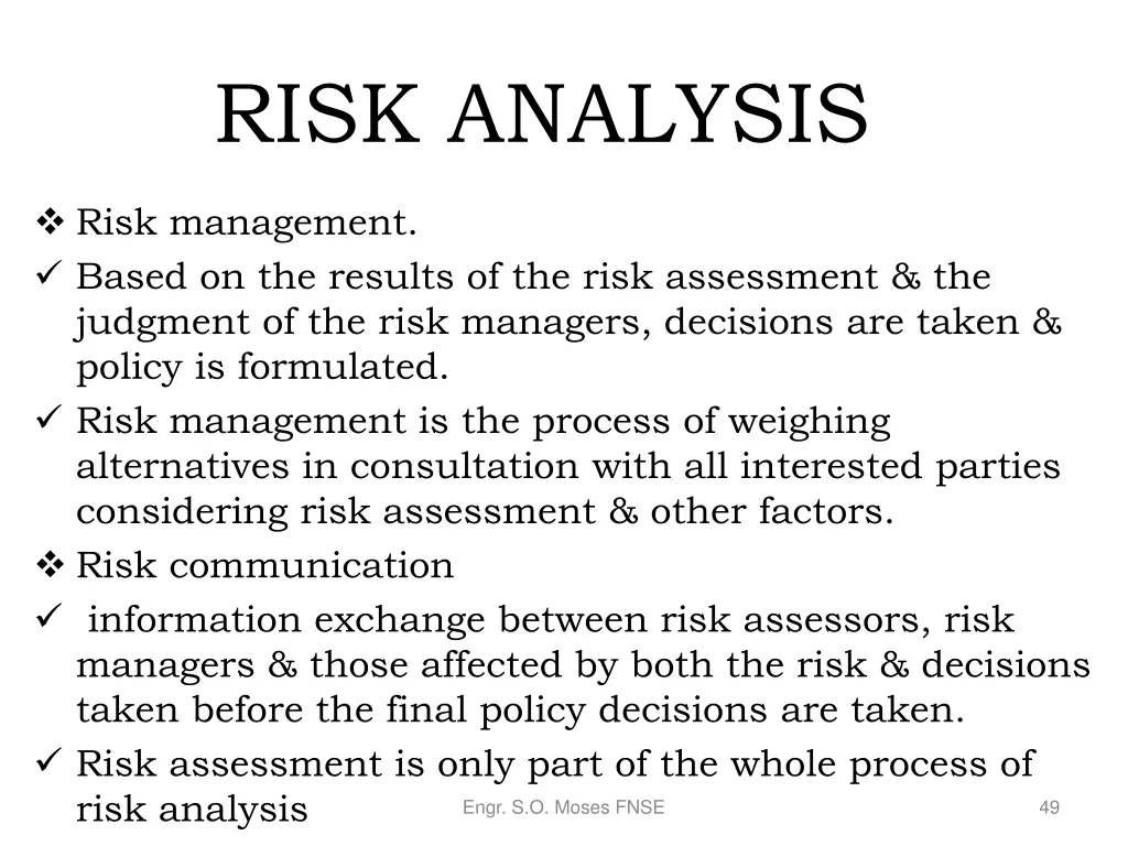 risk analysis 1