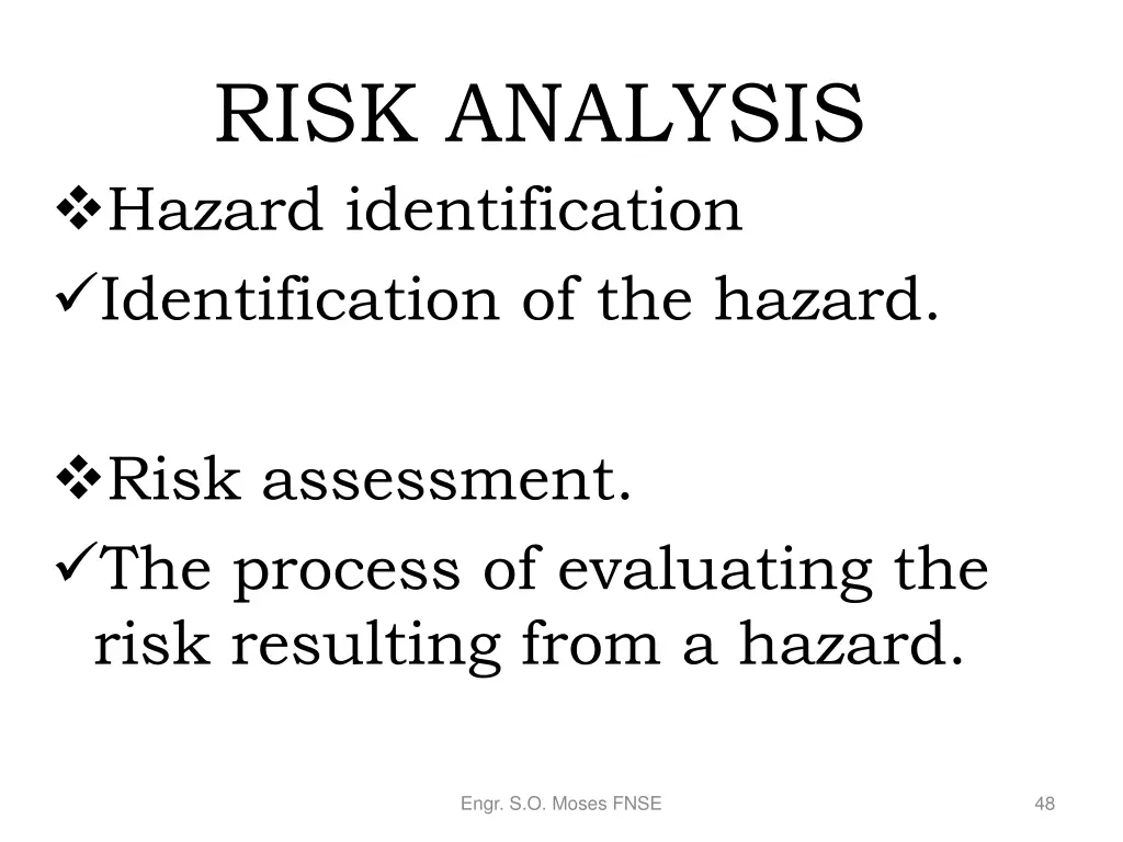 risk analysis hazard identification