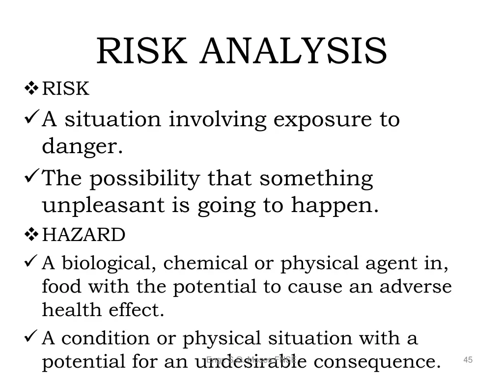 risk analysis