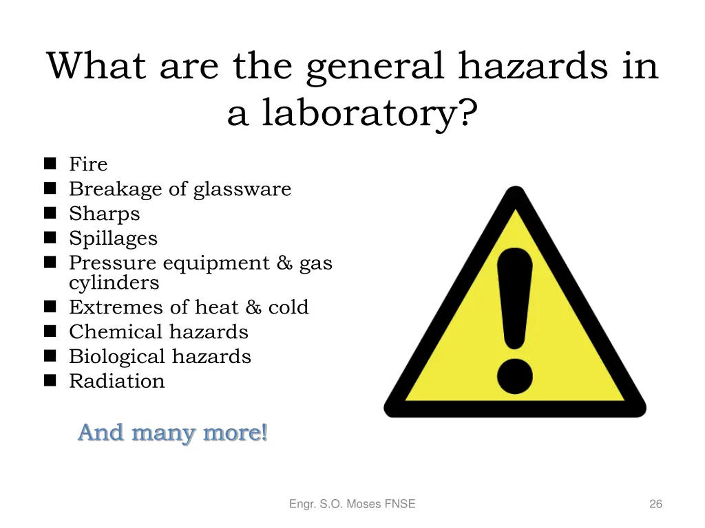 what are the general hazards in a laboratory