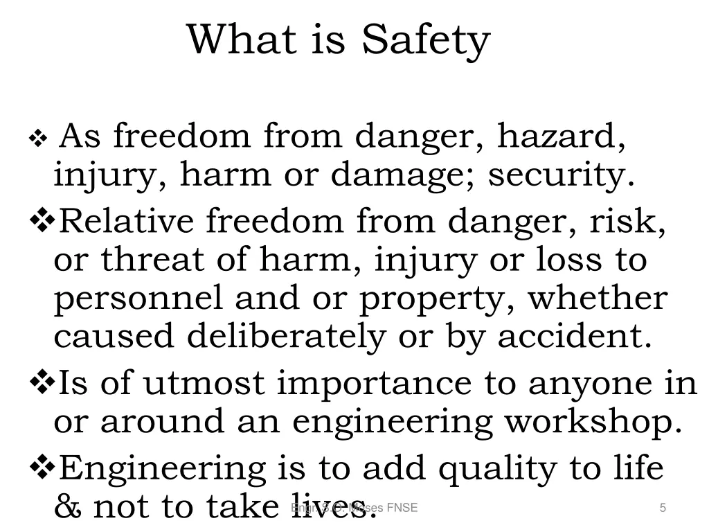 what is safety