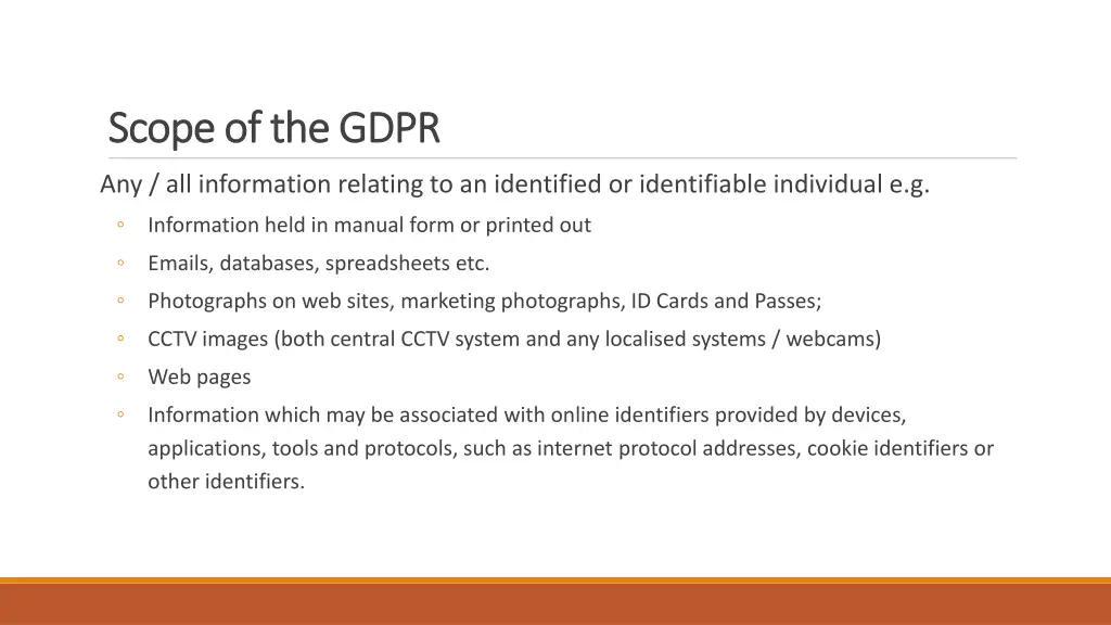 scope of the gdpr scope of the gdpr