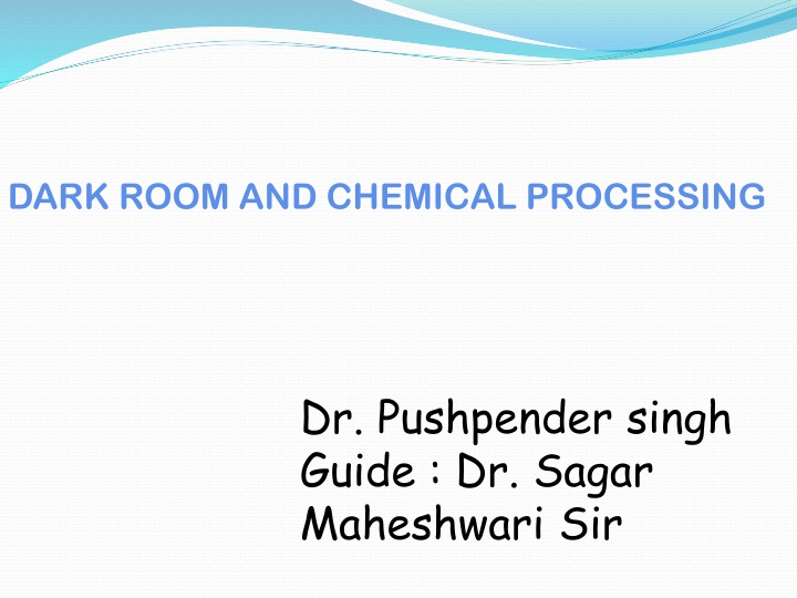 dark room and chemical processing