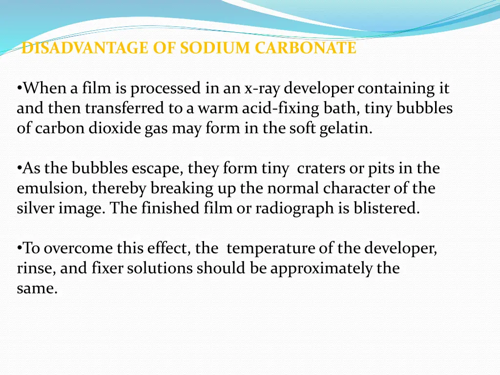 disadvantage of sodium carbonate