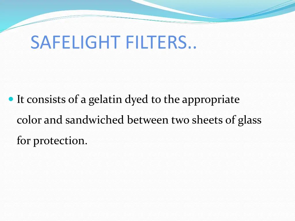 safelight filters