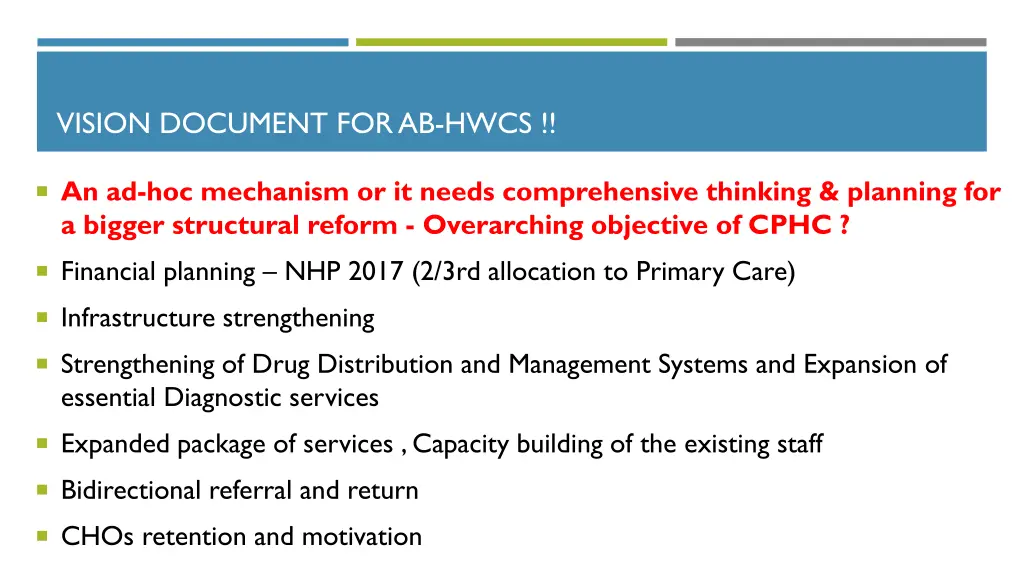 vision document for ab hwcs