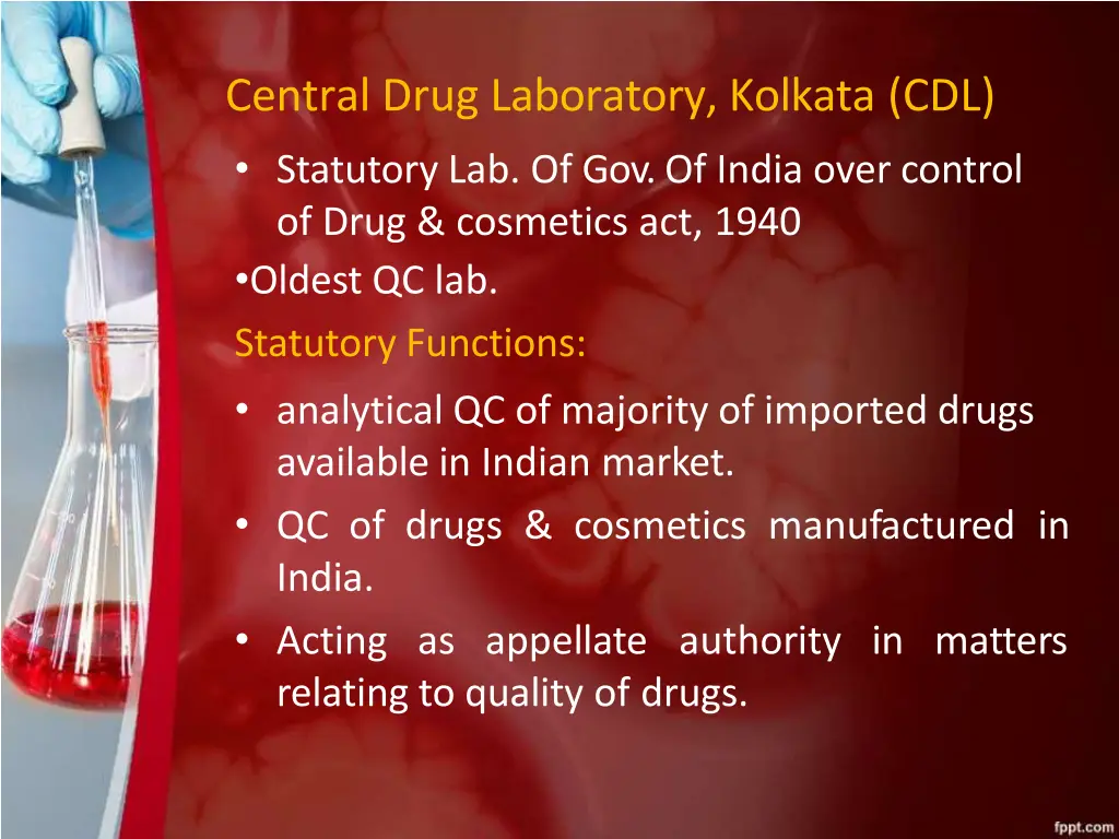 central drug laboratory kolkata cdl statutory