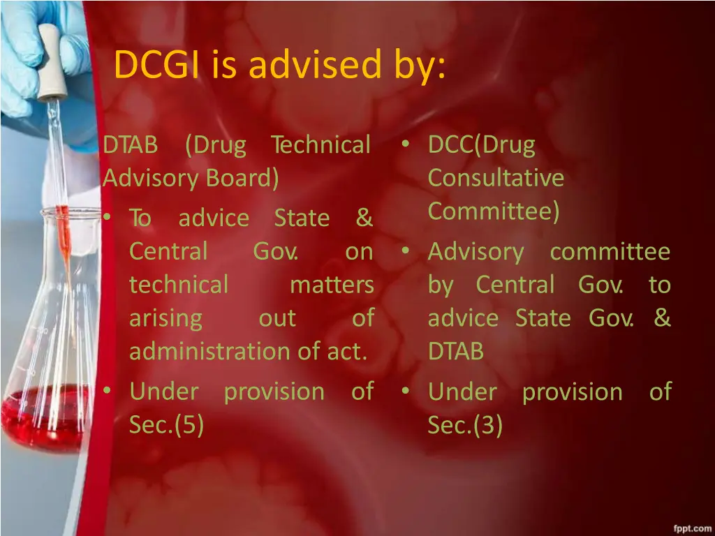 dcgi is advised by