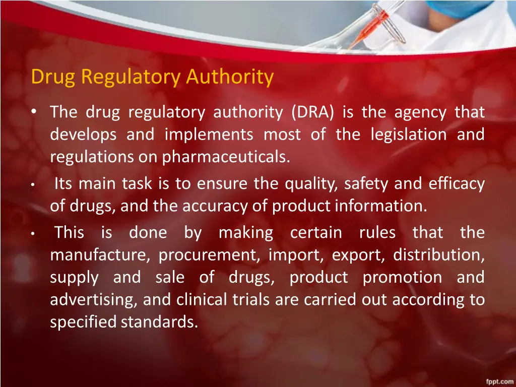 drug regulatory authority