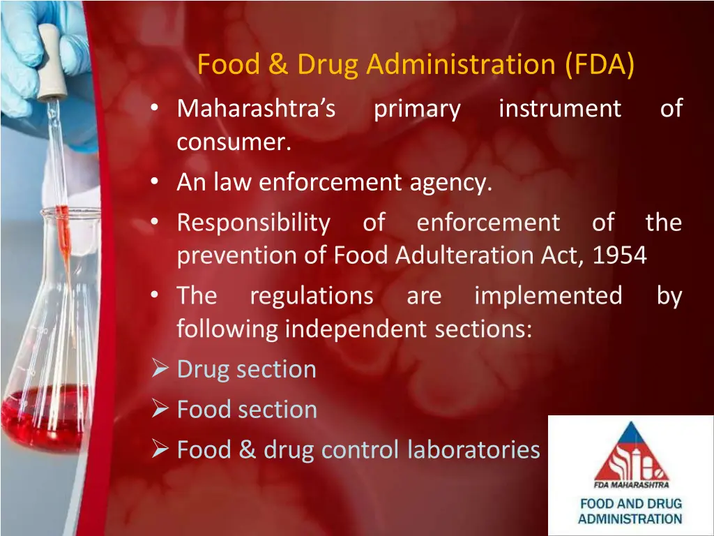 food drug administration fda maharashtra