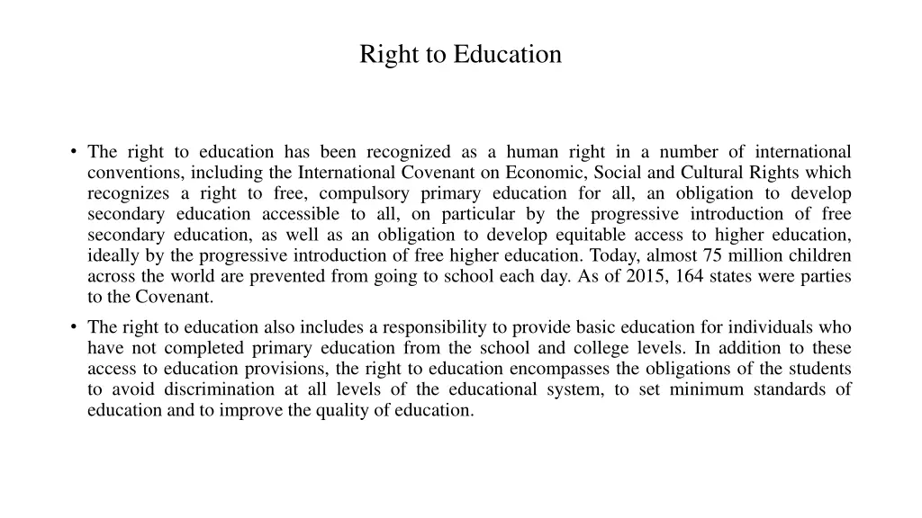 right to education