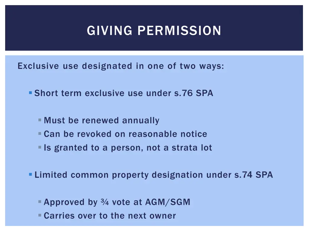 giving permission 12