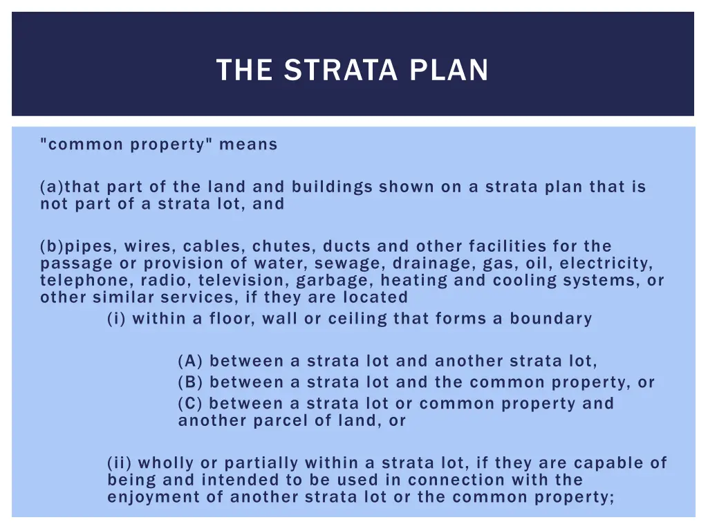 the strata plan 3