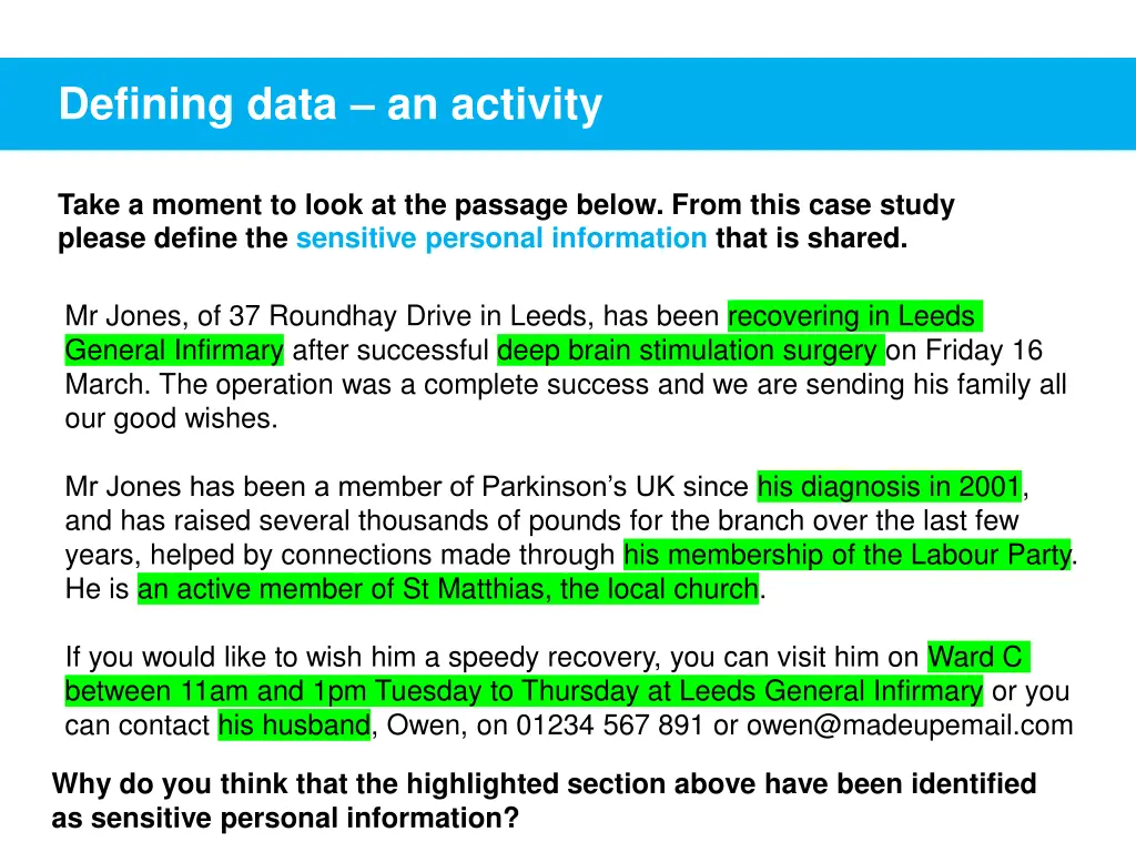 defining data an activity 4