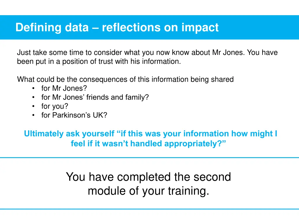 defining data reflections on impact