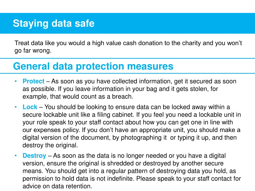 staying data safe