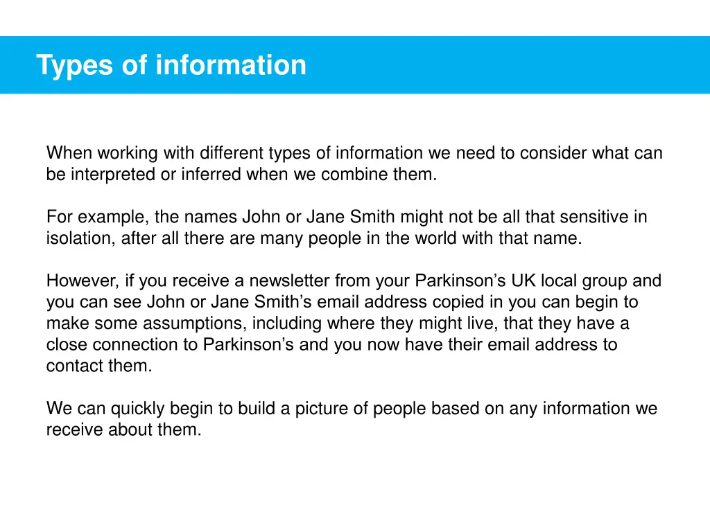 types of information 1