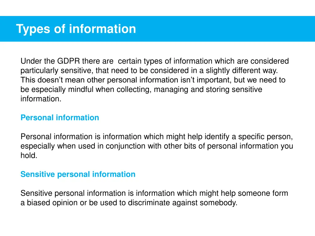 types of information