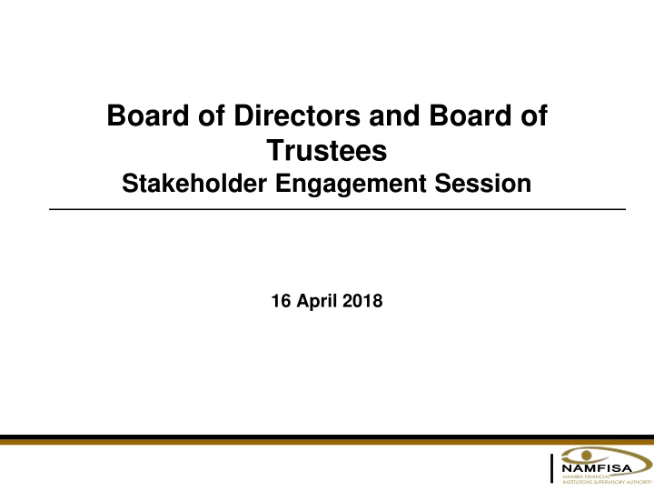 board of directors and board of trustees