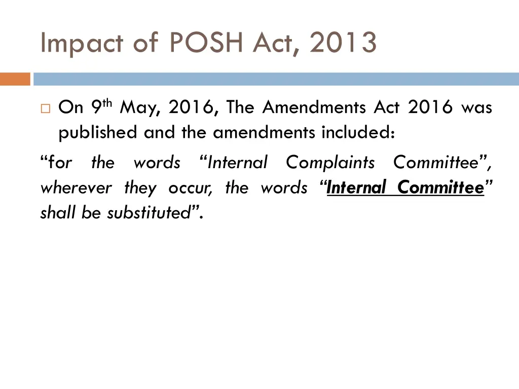 impact of posh act 2013 1