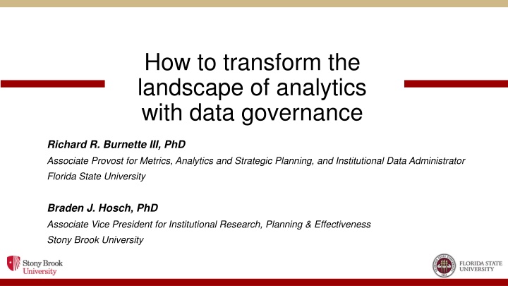 how to transform the landscape of analytics with