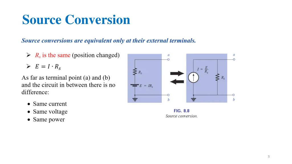 source conversion