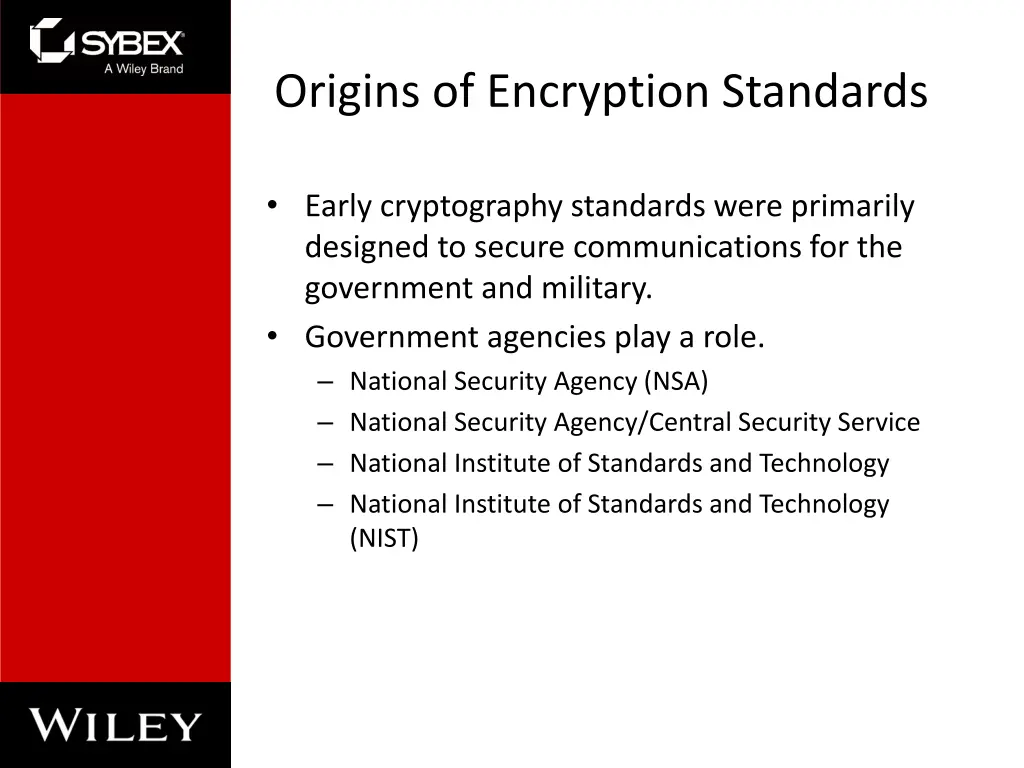 origins of encryption standards