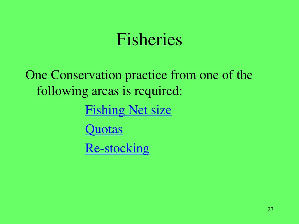 fisheries