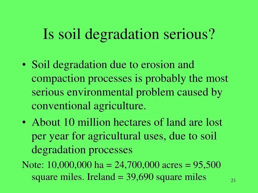 is soil degradation serious