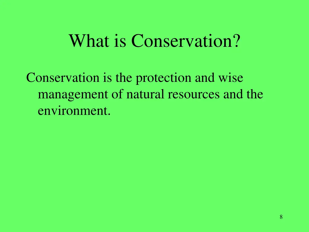 what is conservation