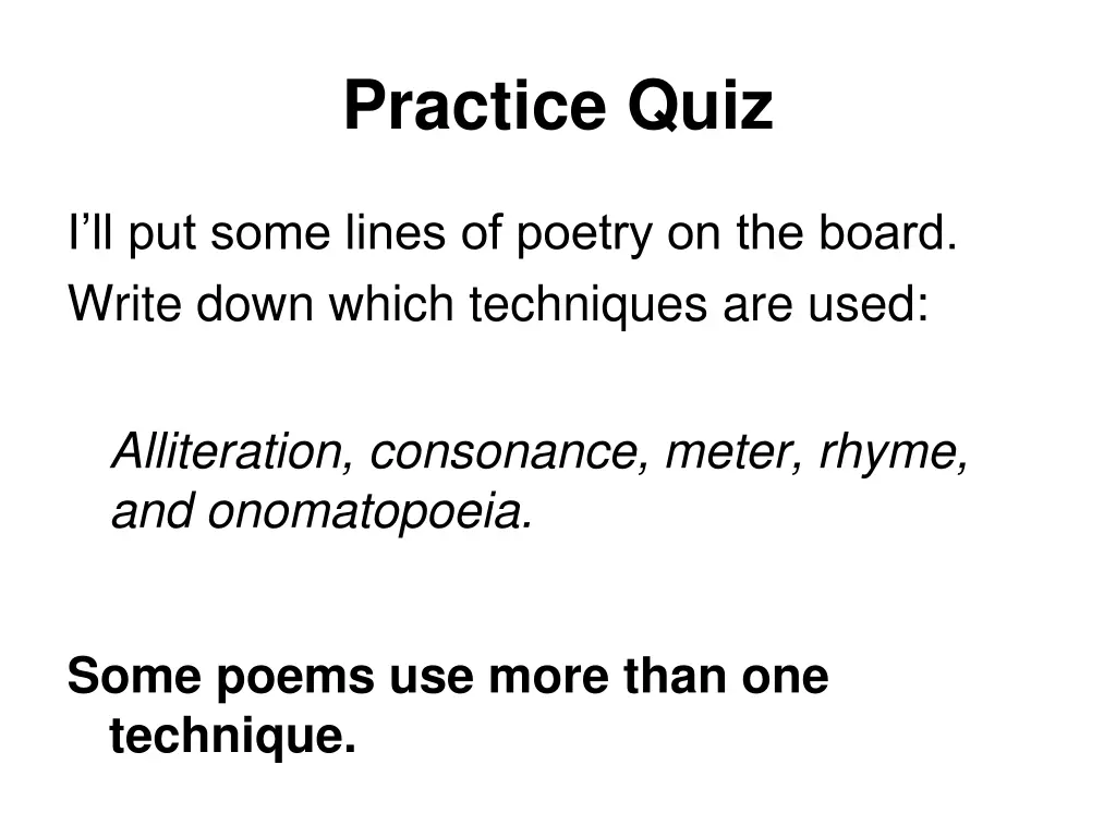 practice quiz