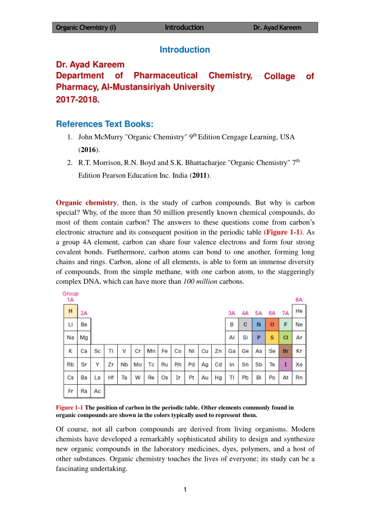 organicchemistry i