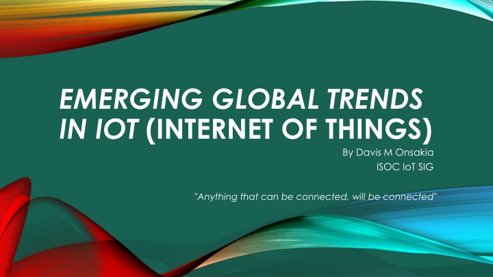 emerging global trends in iot internet of things