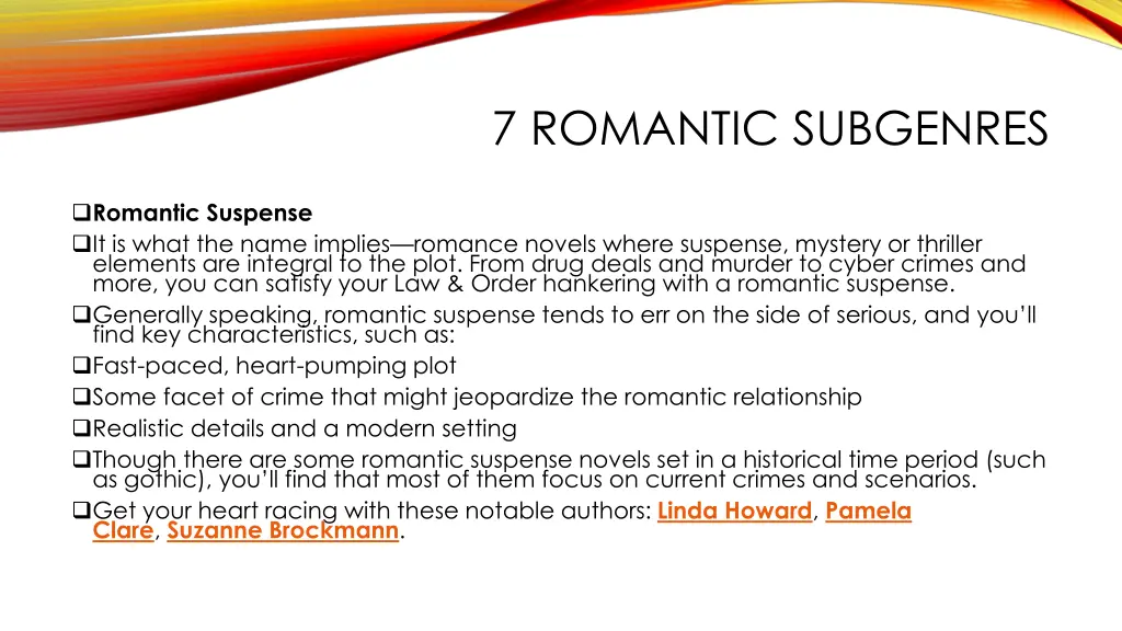 7 romantic subgenres 2