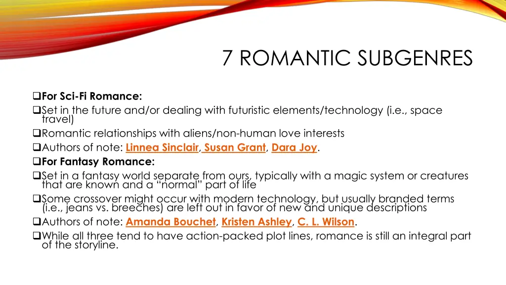 7 romantic subgenres 6