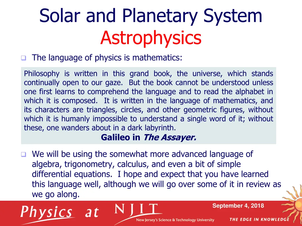 solar and planetary system astrophysics