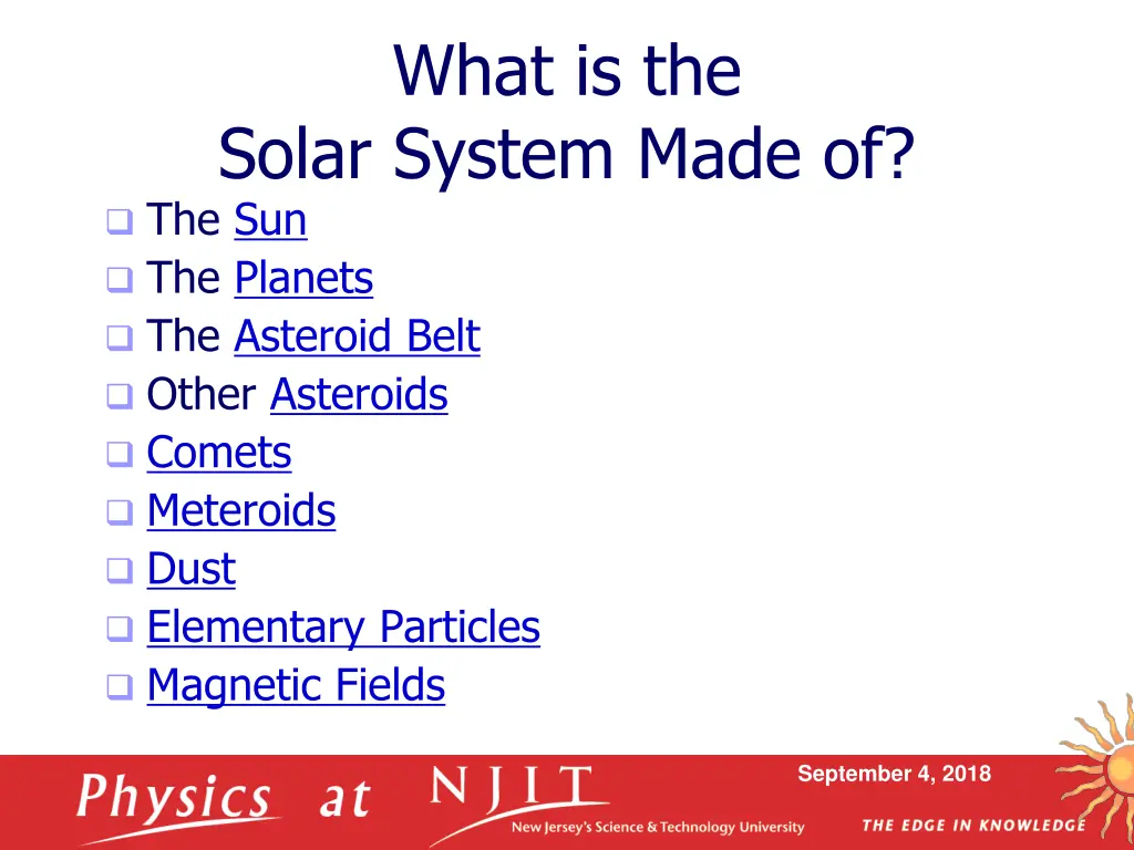 what is the solar system made