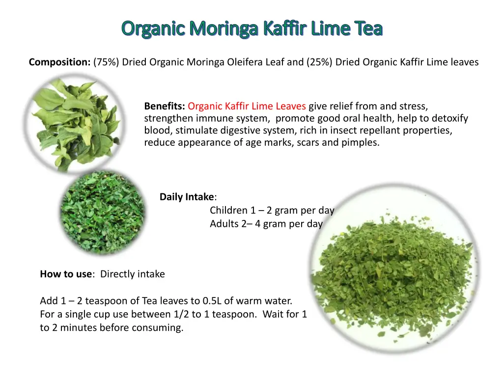 organic moringa kaffir lime tea organic moringa