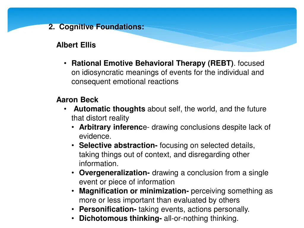 2 cognitive foundations