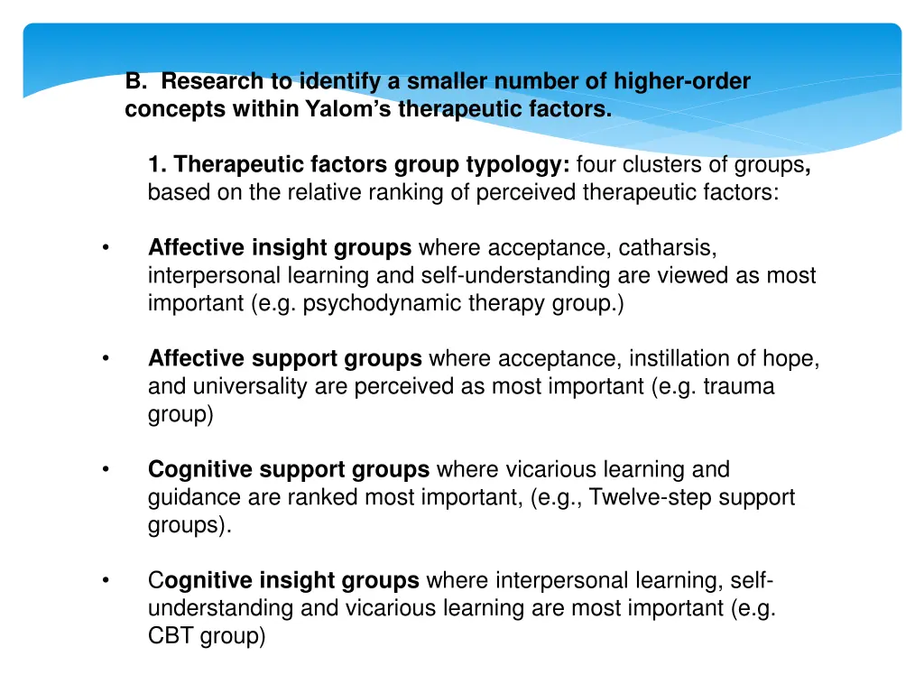 b research to identify a smaller number of higher