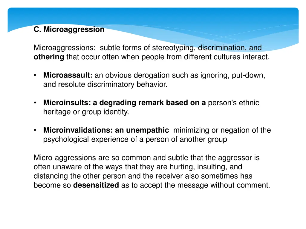 c microaggression