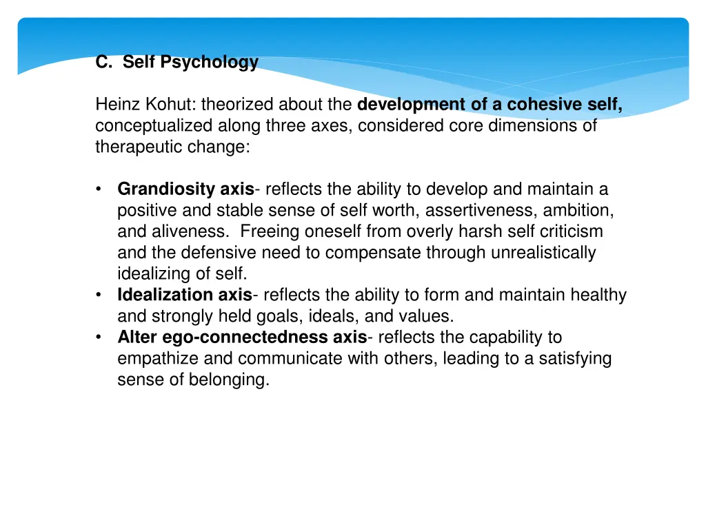 c self psychology